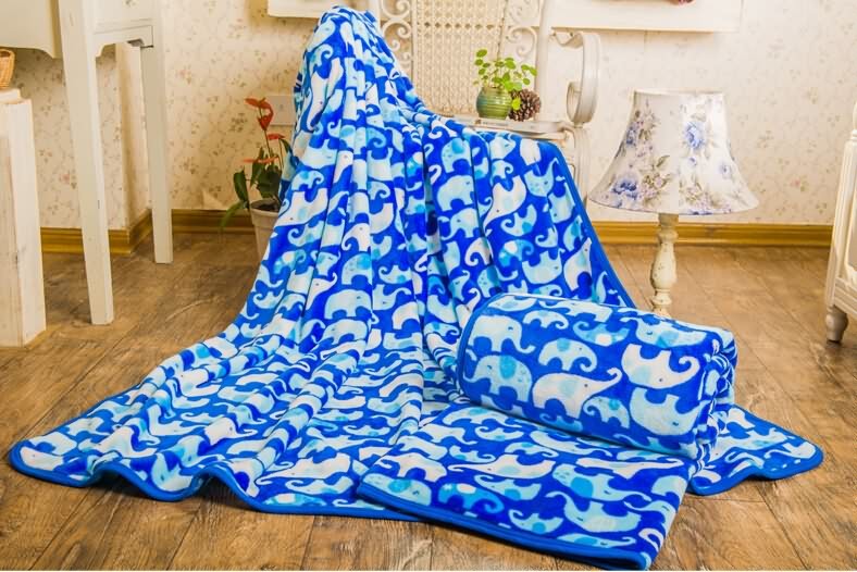 2015NEWThe coral fleece blanket with Printed and dyed design
